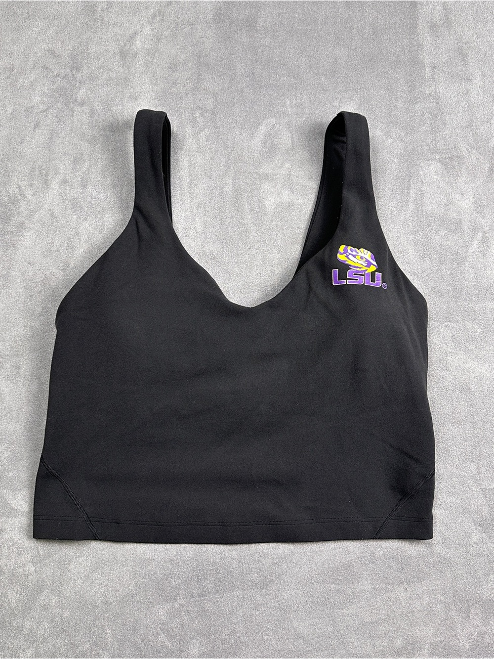 Lululemon LSU Tigers Align Tank Top Black Size 6 + Bra Pads